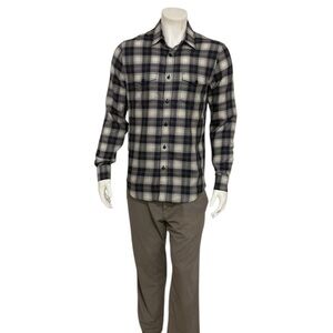 G/Fore Men’s Black Check Plaid Button Shirt